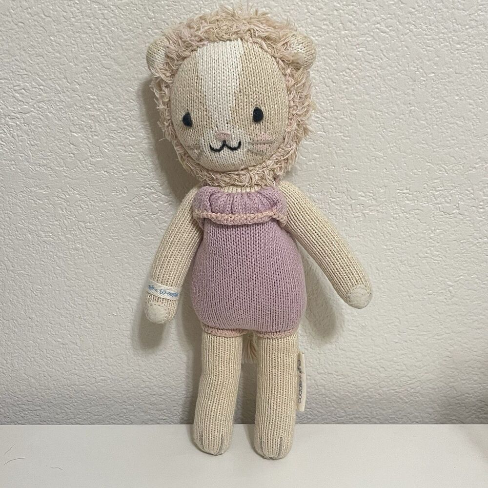 Cuddle + Kind Savannah the Lion Plush Handmade Doll Stuffed Animal Little 13"